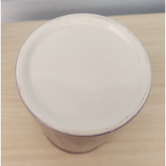 Wine Bucket Ice Ceramic Hand Painted Glazed Grape Cluster Design  6 " Wide  8" T - Picture 9 of 9